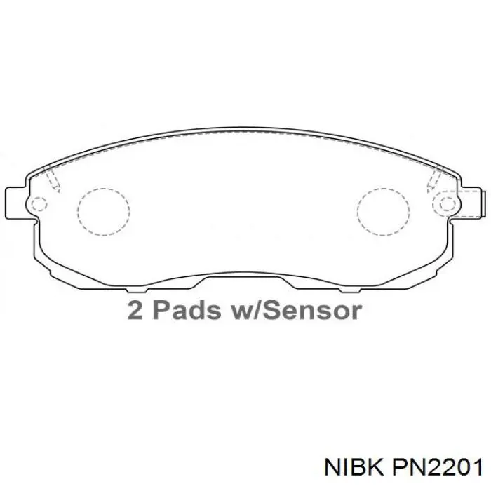 PN2201 Nibk колодки тормозные передние дисковые