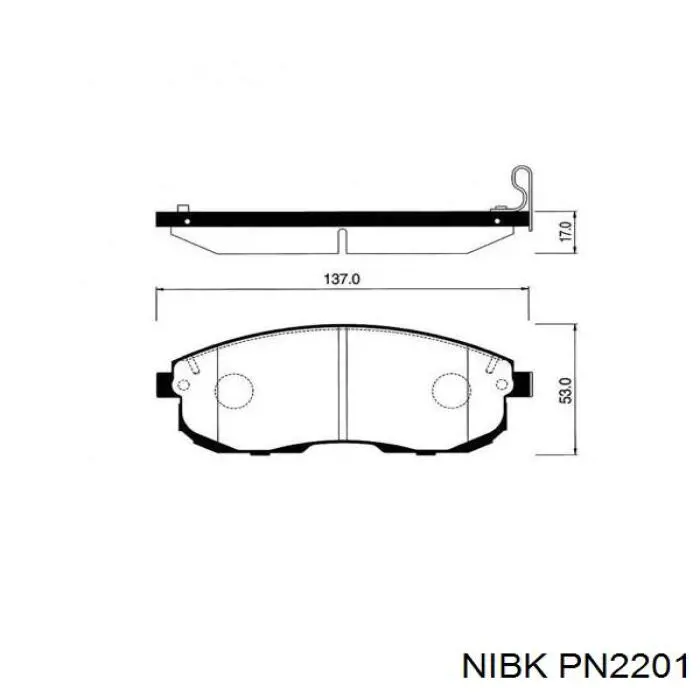 PN2201 Nibk Колодки передние