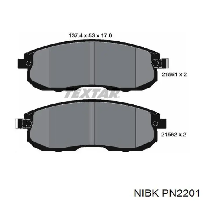 Купить PN2201 Nibk Колодки тормозные