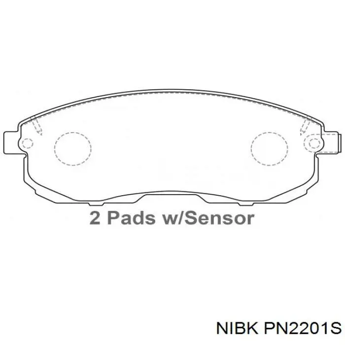 Купить PN2201S Nibk Колодки тормозные