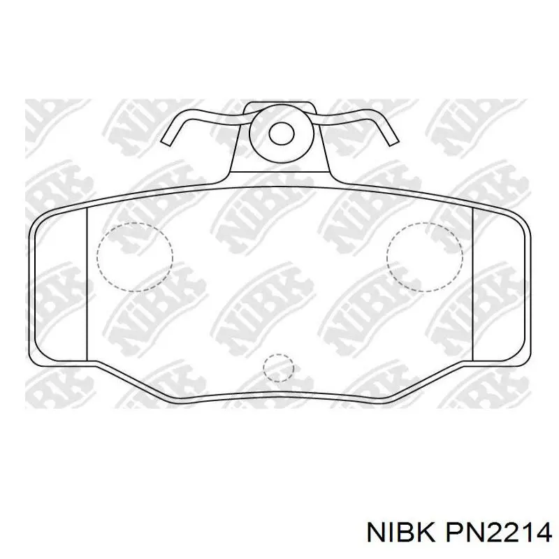 Колодки тормозные задние дисковые NIBK PN2214