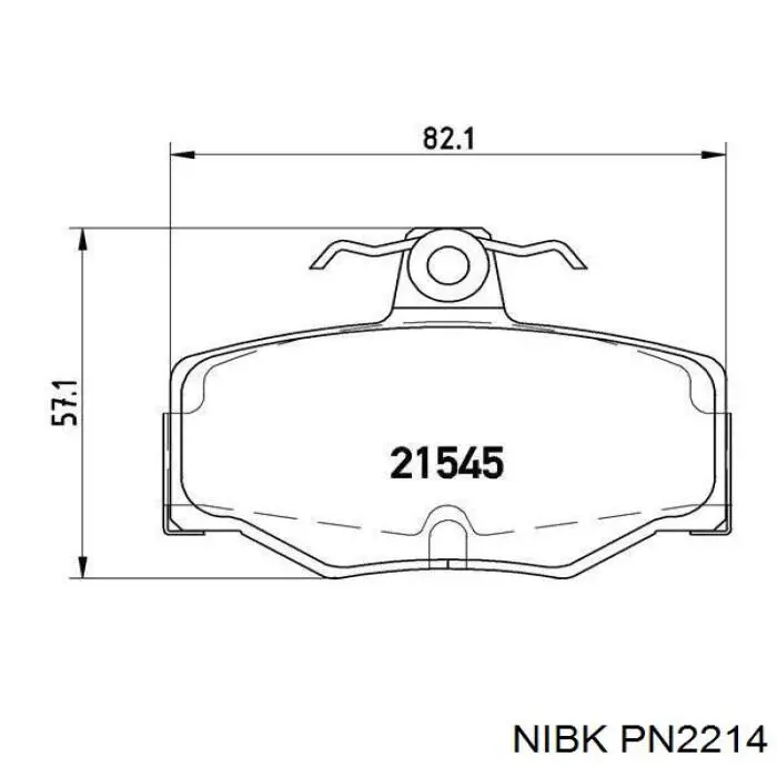 PN2214 Nibk Колодки тормозные дисковые комплект
