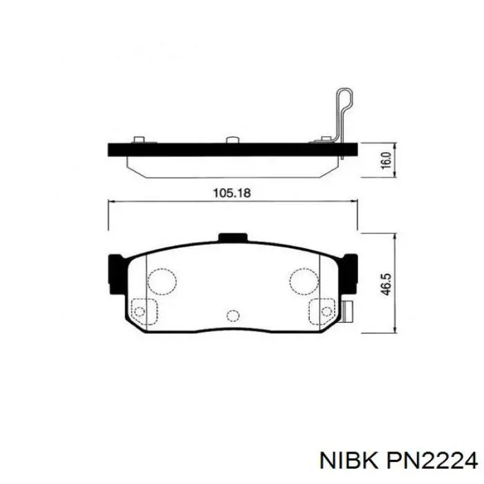 Колодки дисковые  Nibk PN2224 цена, от 15.31 USD