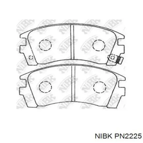 Передние тормозные колодки PN2225 Nibk