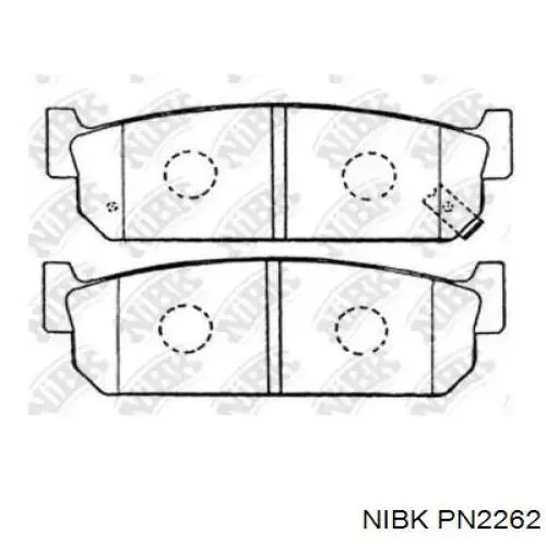 PN2262 Nibk задние тормозные колодки
