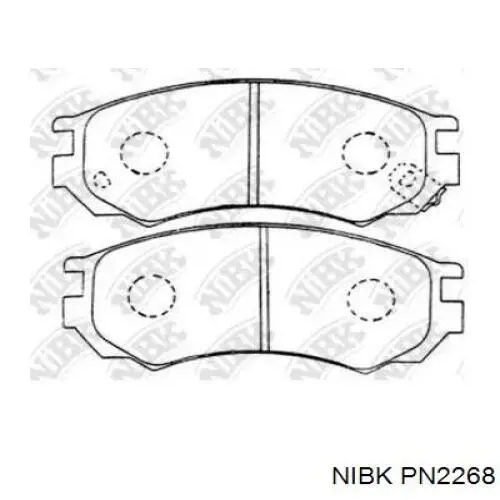 Передние тормозные колодки PN2268 Nibk