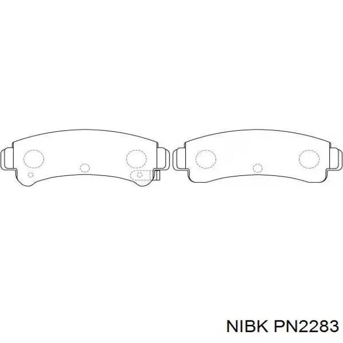 Задние тормозные колодки PN2283 Nibk