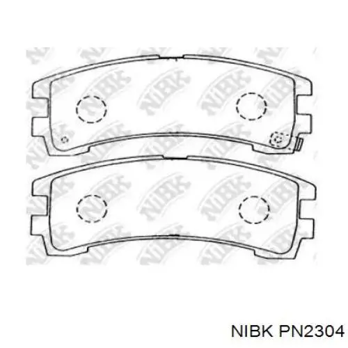 Задние тормозные колодки PN2304 Nibk