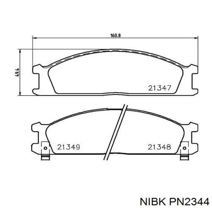 PN2344 Nibk Колодки передние