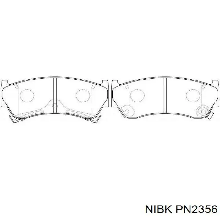 Передние тормозные колодки PN2356 Nibk