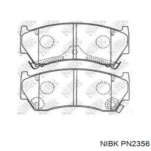 Колодки гальмівні передні, дискові PN2356 Nibk