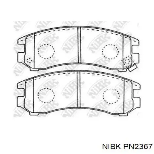 Передние тормозные колодки PN2367 Nibk