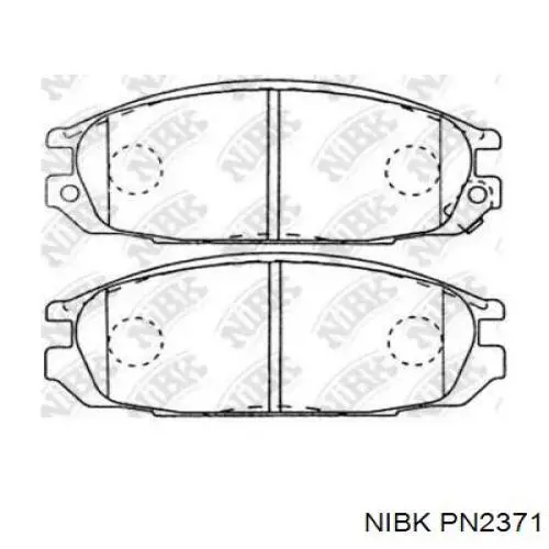 PN2371 Nibk колодки тормозные задние дисковые