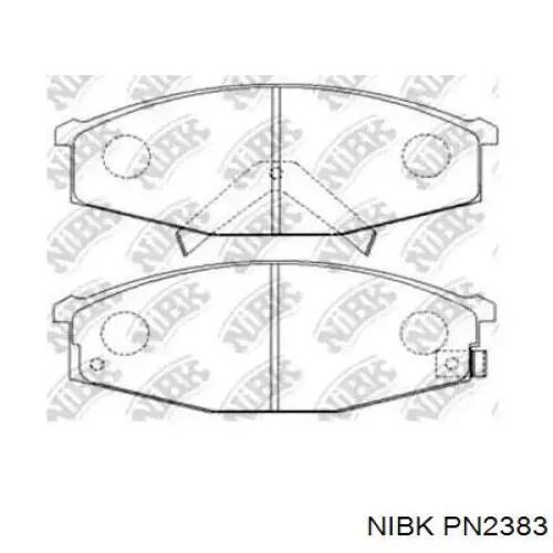 Передние тормозные колодки PN2383 Nibk