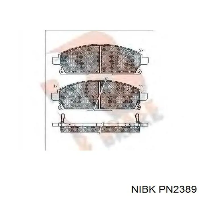 Купить PN2389 Nibk Колодки тормозные