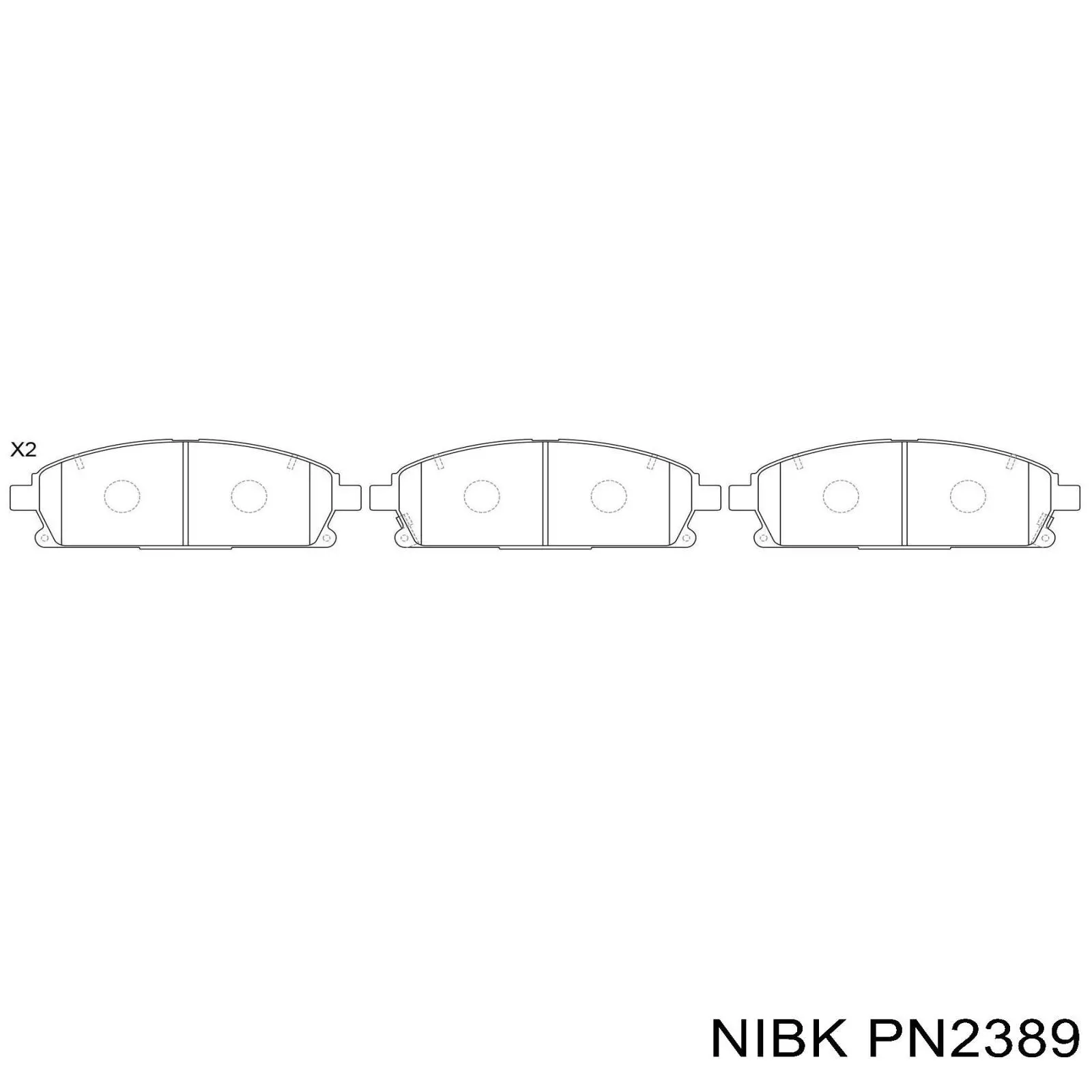 PN2389 Nibk Колодки передние