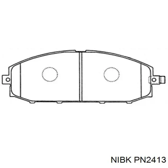 Передние тормозные колодки PN2413 Nibk