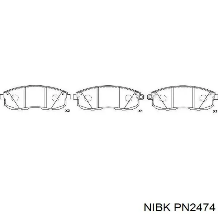 Купить PN2474 Nibk Колодки тормозные