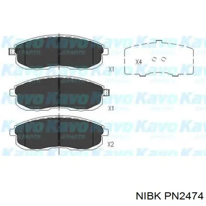 Передние тормозные колодки PN2474 Nibk