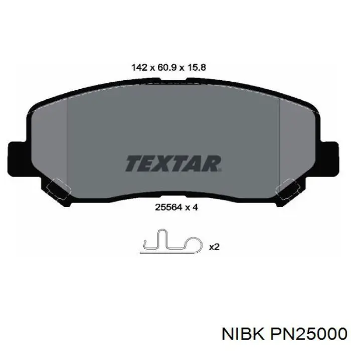 PN25000 Nibk Колодки передние