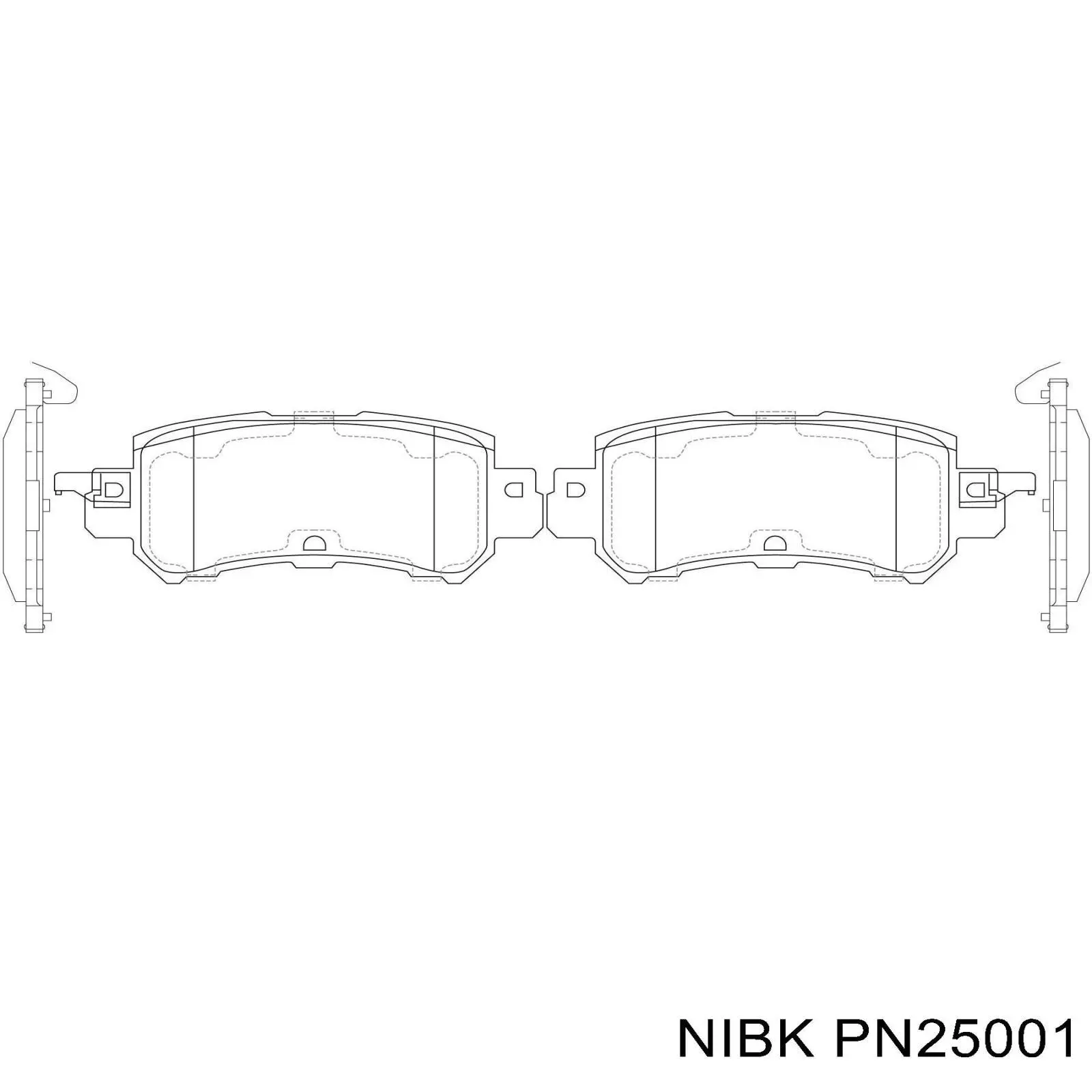 PN25001 Nibk Колодки тормозные дисковые комплект