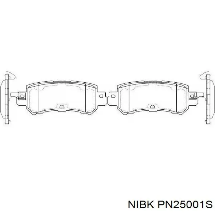Задние тормозные колодки PN25001S Nibk