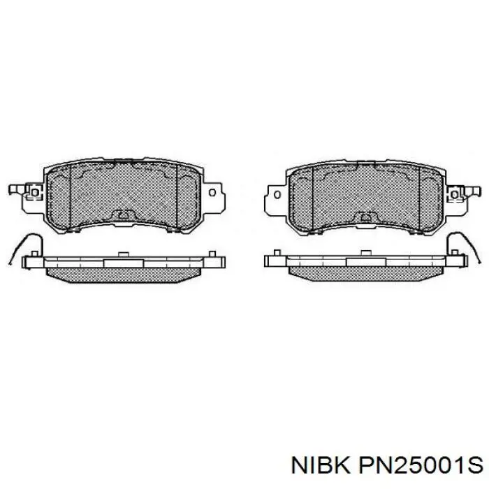 Купить PN25001S Nibk Колодки тормозные задние, дисковые