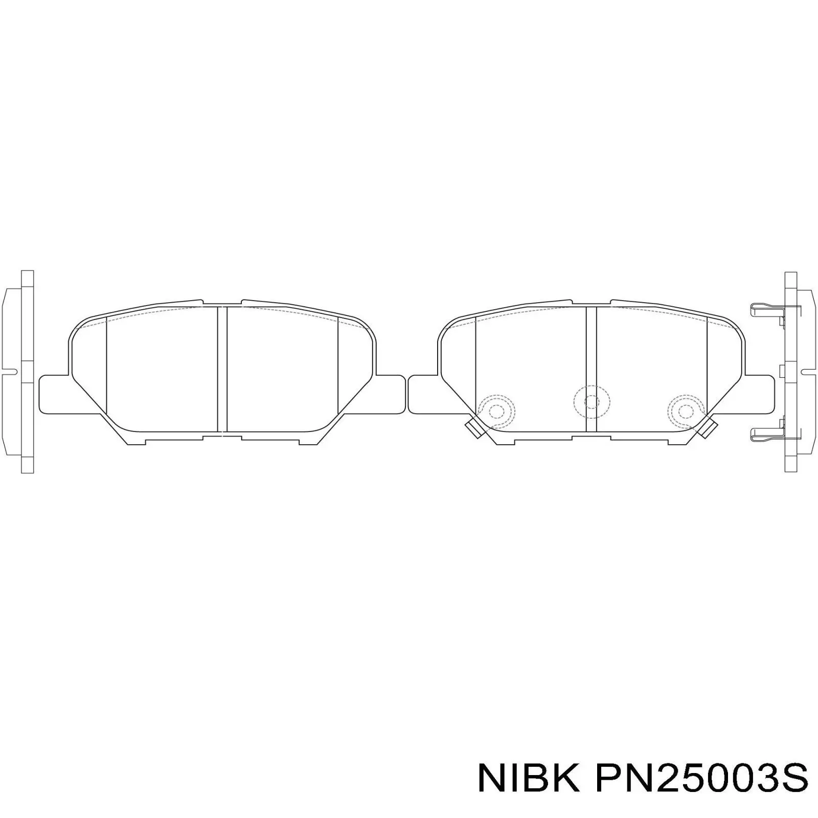 Задние тормозные колодки PN25003S Nibk