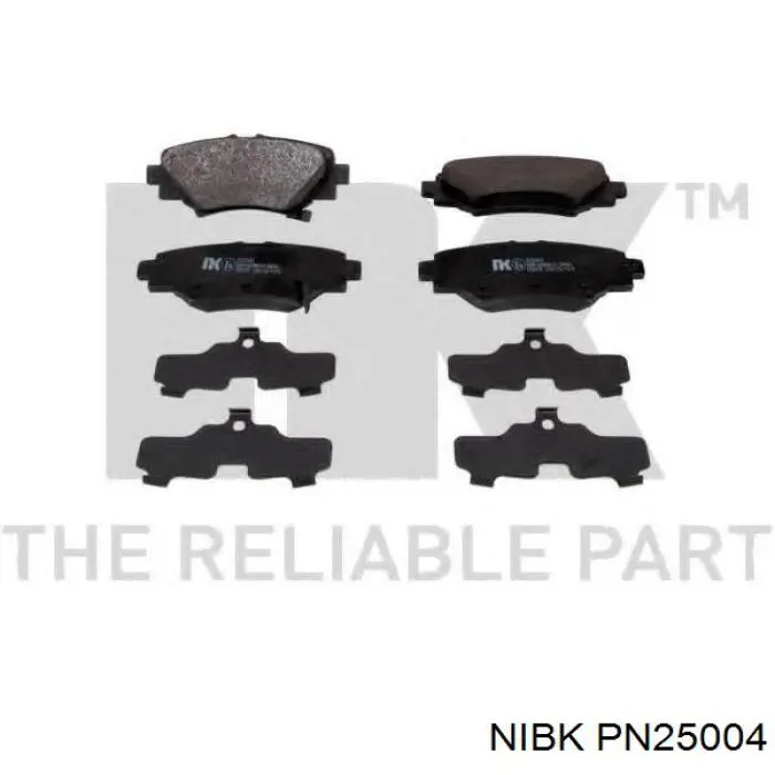 Колодки дисковые  Nibk PN25004 цена, от 21.09 USD