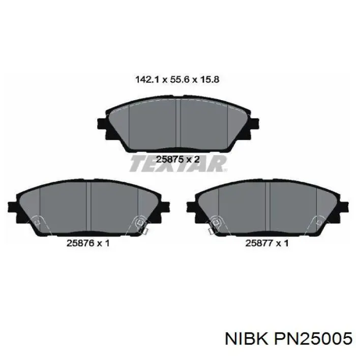 Купить PN25005 Nibk Колодки тормозные
