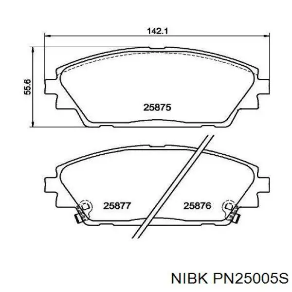 PN25005S Nibk Колодки передние
