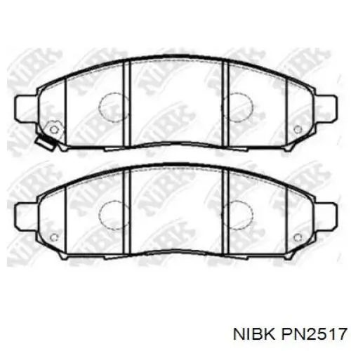 Колодки Nibk PN2517 цена, от 25.34 USD