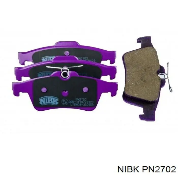 PN2702 Nibk колодки тормозные задние дисковые