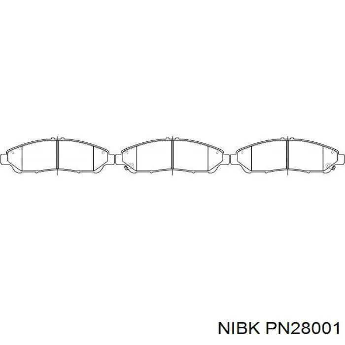 Передние тормозные колодки PN28001 Nibk