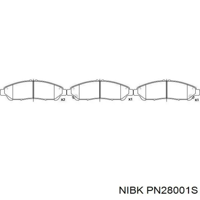 Передние тормозные колодки PN28001S Nibk