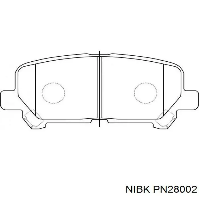 Задние тормозные колодки PN28002 Nibk