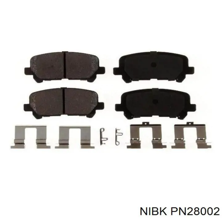 PN28002 Nibk Колодки тормозные дисковые комплект