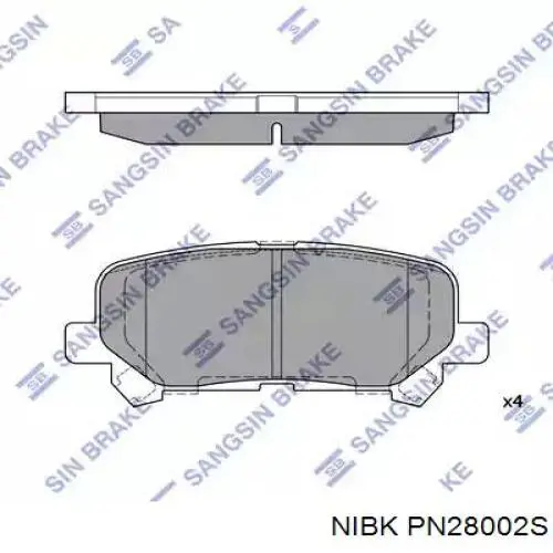 PN28002S Nibk Колодки тормозные дисковые комплект