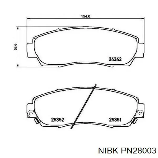 Колодки Nibk PN28003 цена, от 23.77 USD