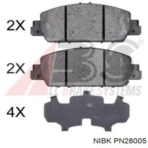Купить PN28005 Nibk Колодки тормозные