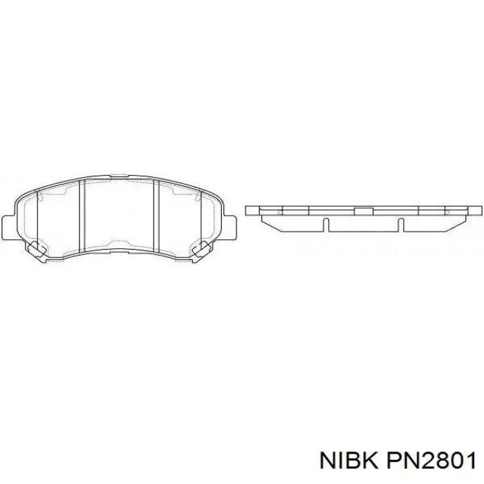 Передние тормозные колодки PN2801 Nibk