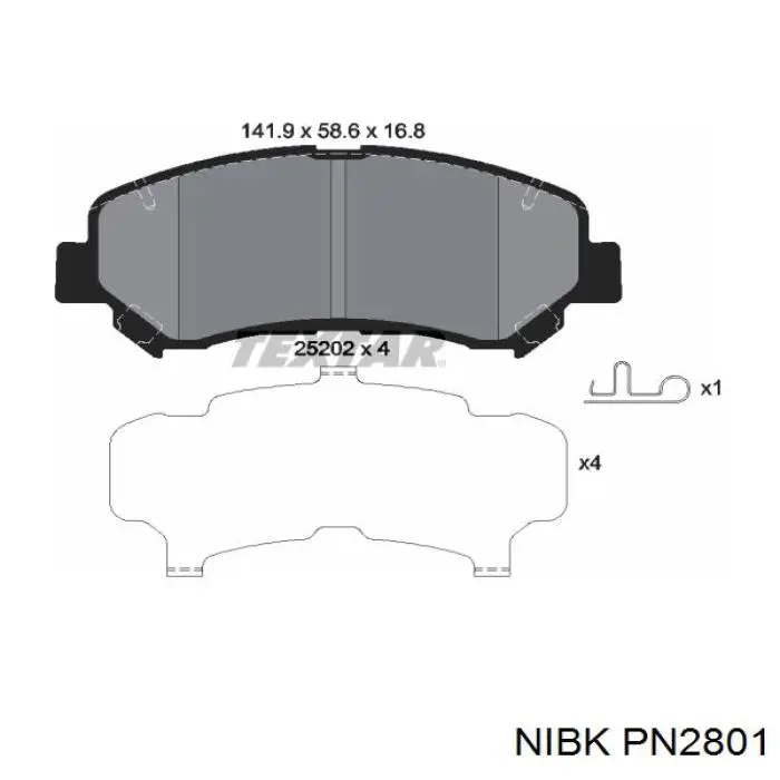 Колодки Nibk PN2801 цена, от 33.00 USD