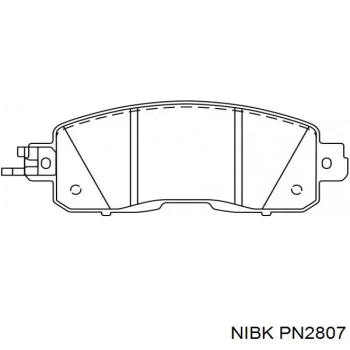 Колодки гальмівні передні, дискові PN2807 Nibk