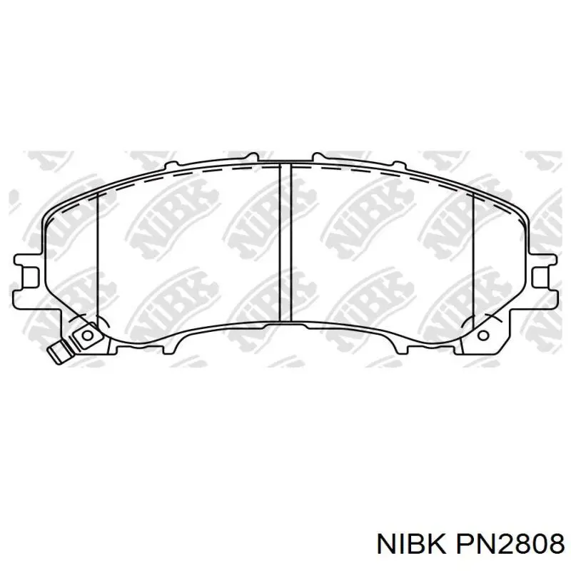 PN2808 Nibk колодки тормозные передние дисковые