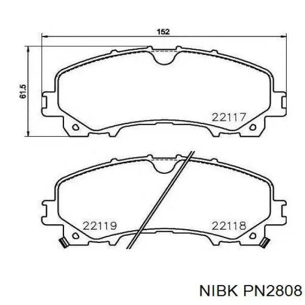 Колодки Nibk PN2808 цена, от 45.15 USD