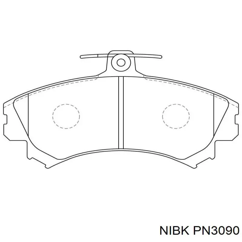 PN3090 Nibk колодки тормозные передние дисковые