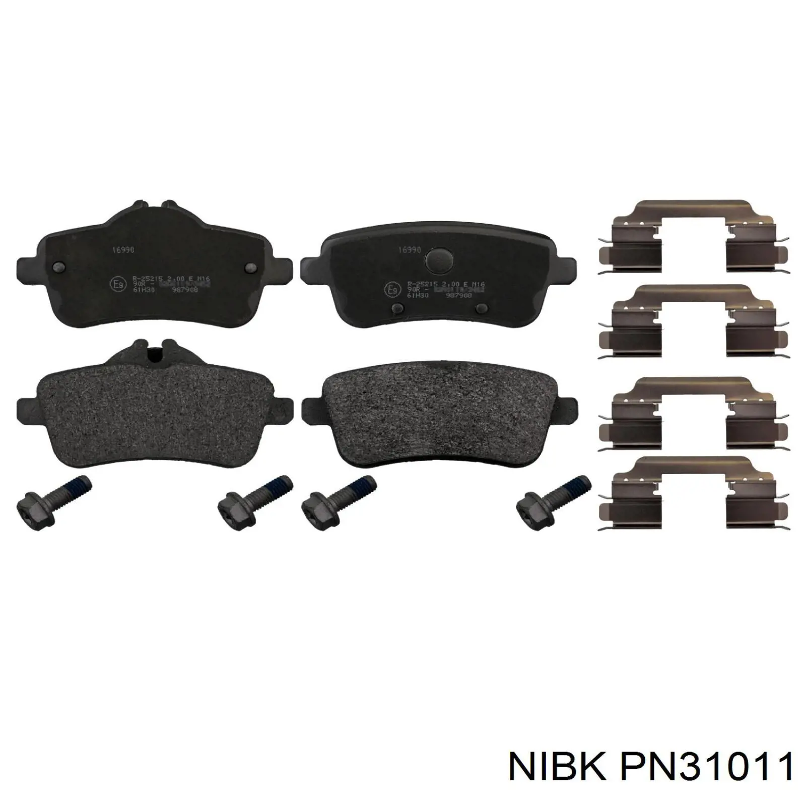 PN31011 Nibk Колодки тормозные дисковые комплект