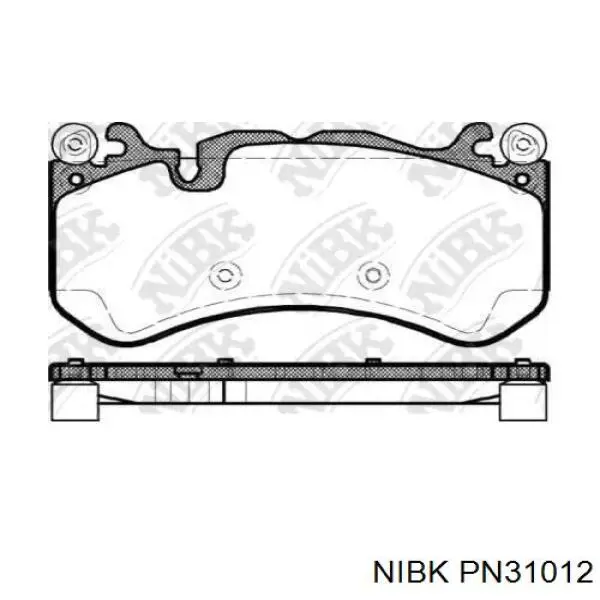 Передние тормозные колодки PN31012 Nibk