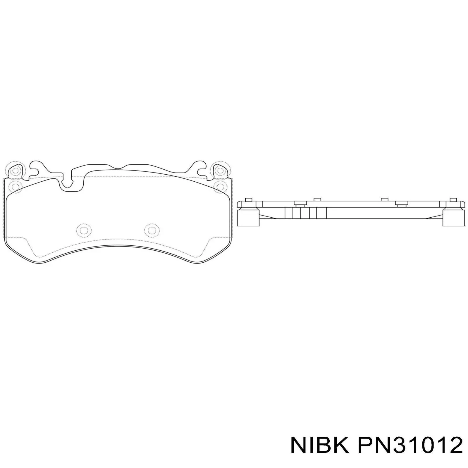 Купить PN31012 Nibk Колодки тормозные