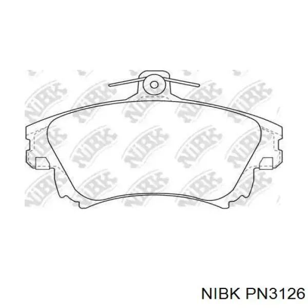 Передние тормозные колодки PN3126 Nibk